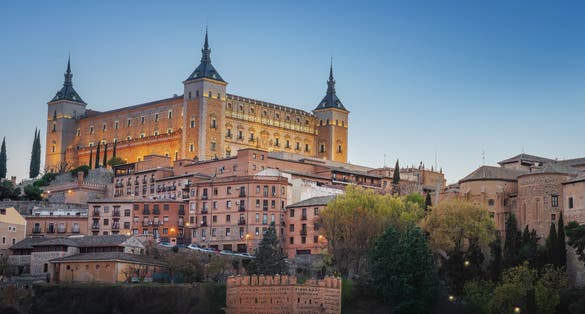 Photo of Toledo Skyline with Alcazar of Toledo - Toledo, Spain.