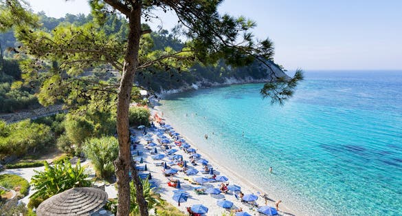 Photo of One of the most beautiful beaches of Greece, Lemonakia in Samos island.