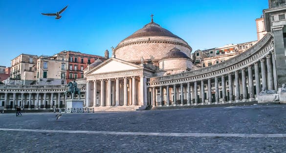 Photo of View of Piazza del Plebiscito, Naples,Italy.