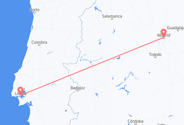 Madrid to Lisbon