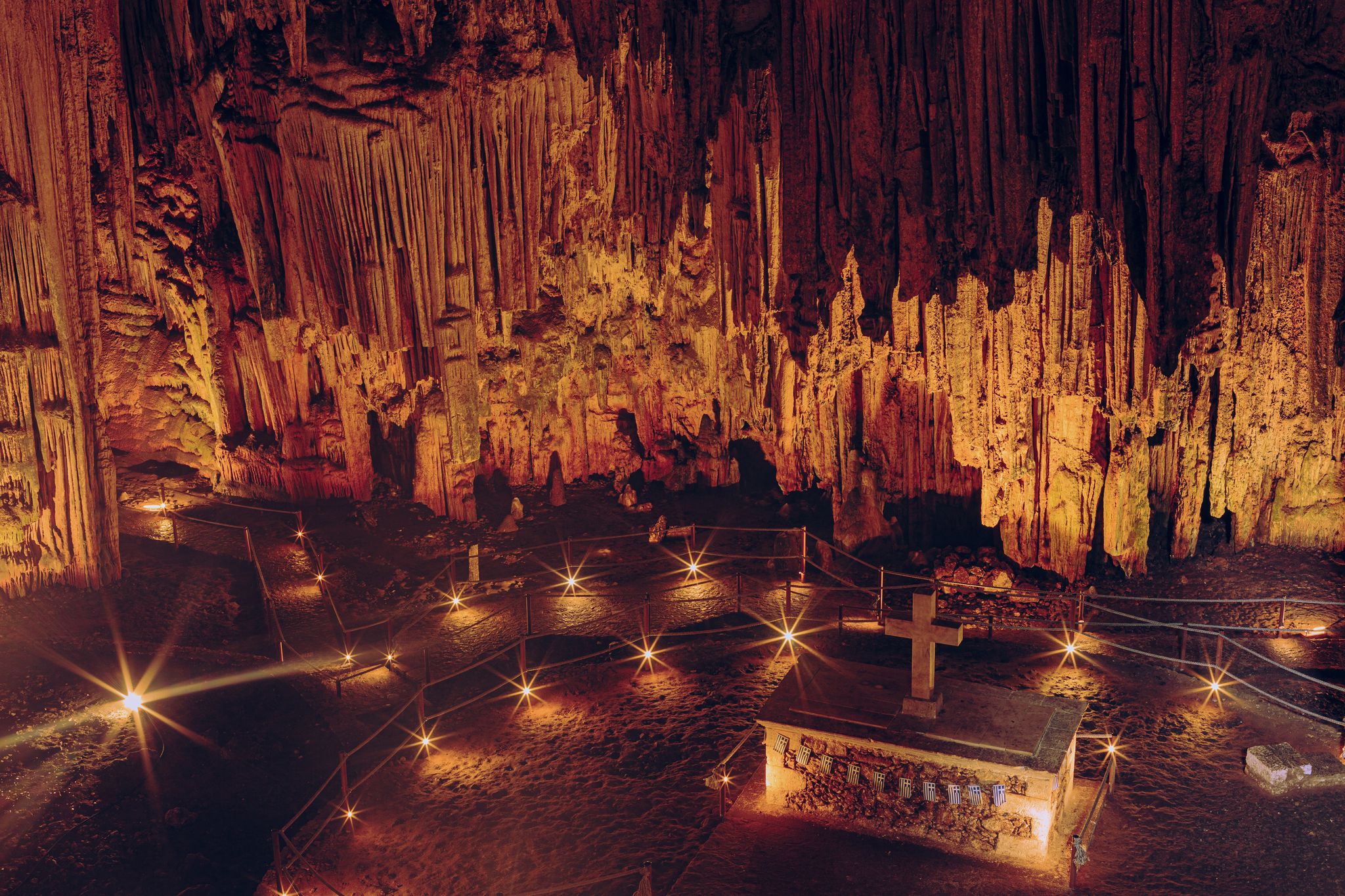 photo of The Grave under Huge stalactites in Melidoni Cave,Heraklion Greece.