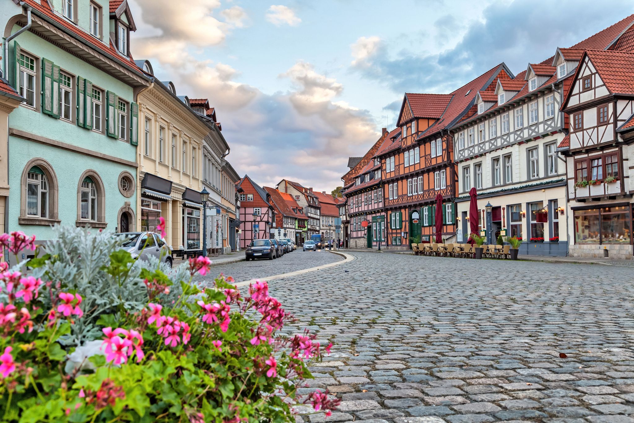photo of view of Traditional half-timbered german houses with HDR effect in Quedlinburg, Germany
