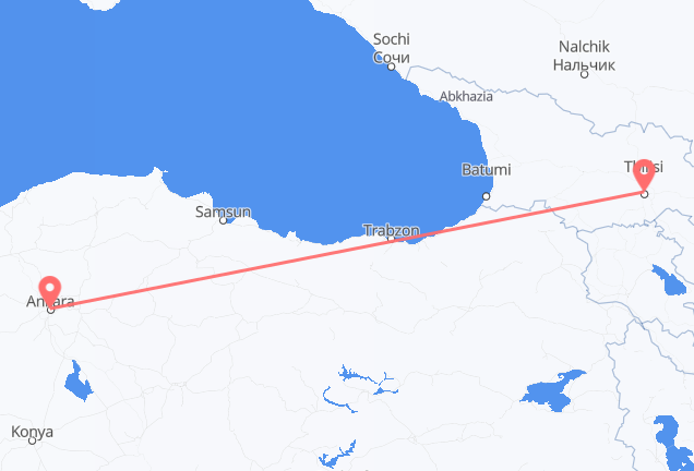 Tiflis nach Ankara