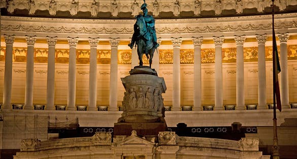 photo of The Piazza Venezia is a piazza in central Rome, Italy. It takes its name from the adjacent Palazzo Venezia, the former embassy in the city of the Republic of Venice. Monument for Victor Emenuel II.