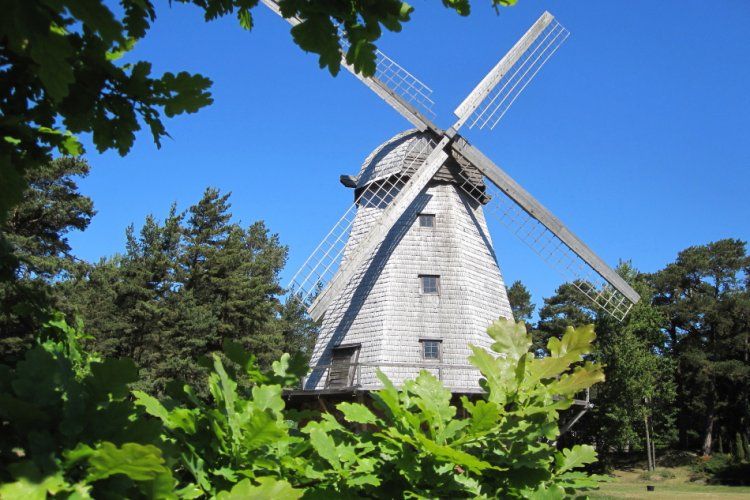 beautiful windmill at Ventspils, Latvia