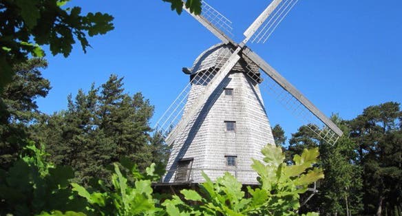 beautiful windmill at Ventspils, Latvia