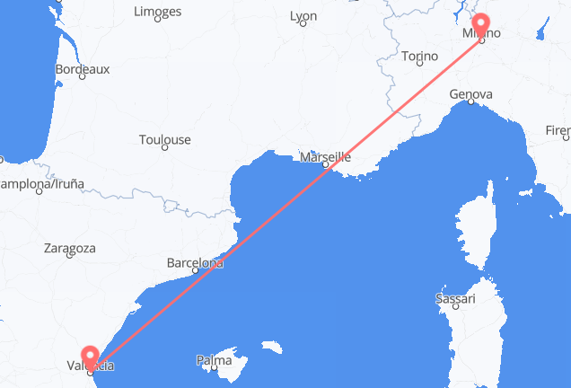 Валенсия в Милан