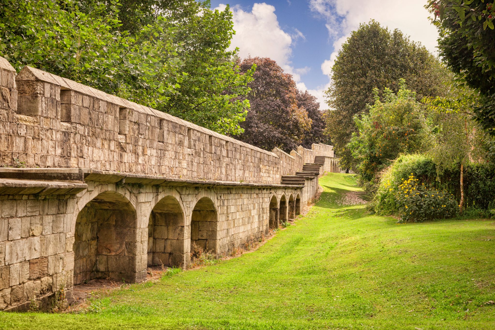 Photo of York City Walls, North Yorkshire, England, UK.
