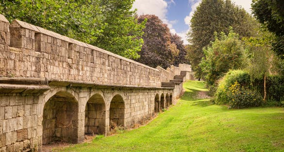 Photo of York City Walls, North Yorkshire, England, UK.