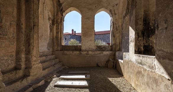 Famous Alaverdi monastery in Kakheti region in Georgia