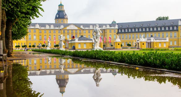 Castle of a lord named Karl Friedrich Schloss Karlsruhe in Karlsruhe, Germany in the state Baden-Württemberg. It was build around 300 years ago and it one of the most famous buildings within the city