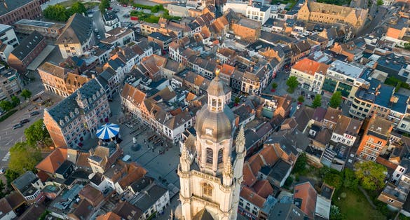 photo of view Basilique Saint Martin, Halle, Germany.