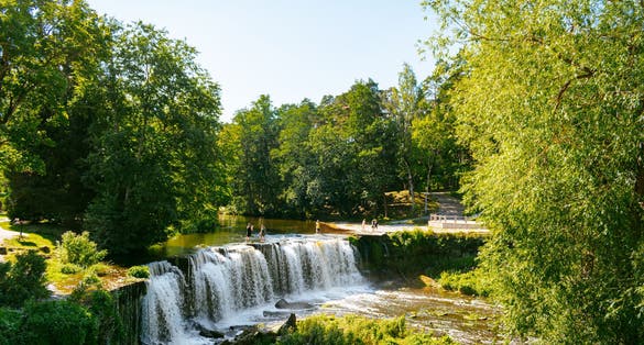 Photo of Keila waterfall located on Keila River in Harju County near Tallinn, Estonia.