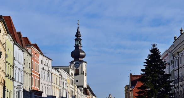 photo of view of Early morning on Traun River, Wels, Austria
