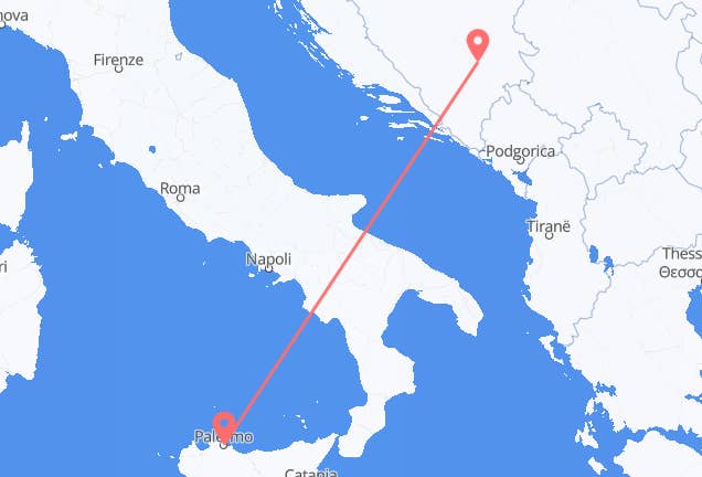 Sarajevo to Palermo