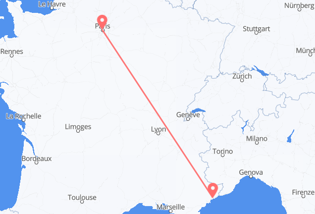 Cheap Flights from Paris to Nice – Low Fares & Wide Selection