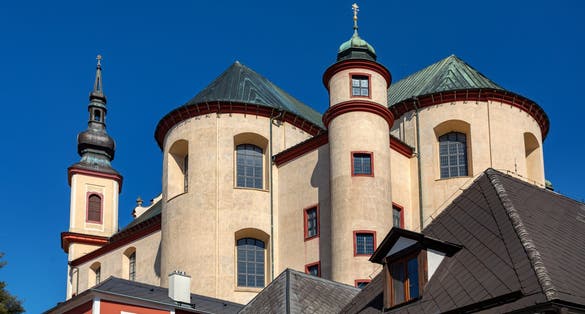 Photo of Monastery of the Holy Cross Finding on day light. Litomysl, Czech republic.