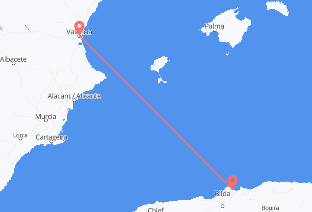 Algiers to Valencia