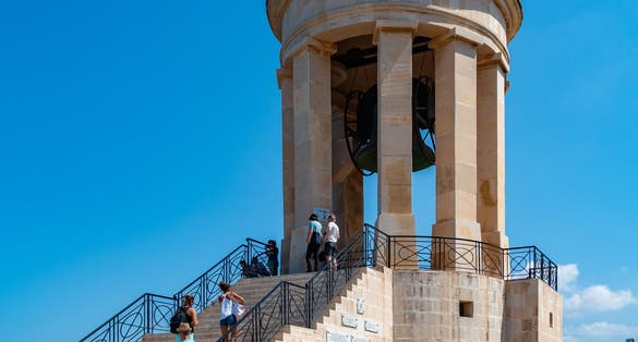 A picture of the Siege Bell War Memorial (Valletta).