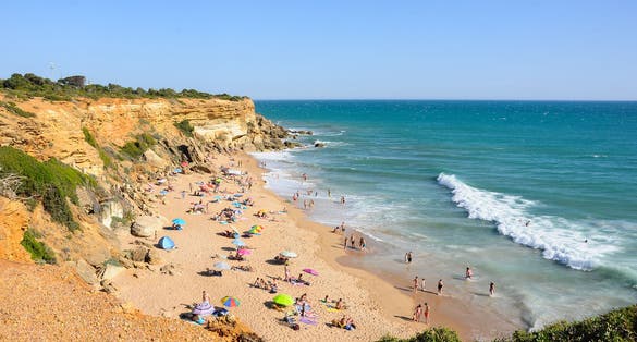 Calas de Roche, beautiful coves in Conil de la Frontera, Cadiz (Spain)