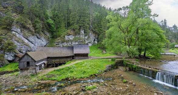 Photo of Oblazy water mills near Kvacany, Kvacianska valley, Slovakia.