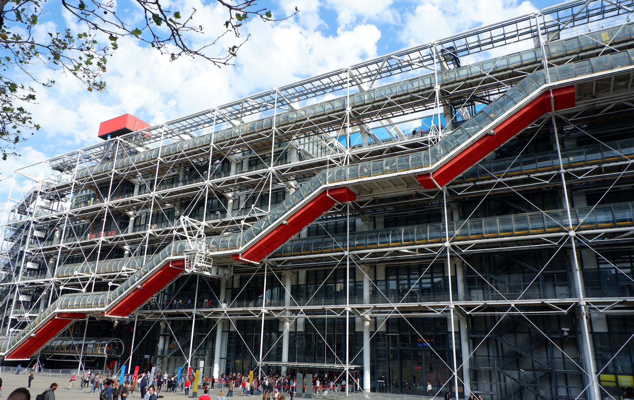 Pompidou Centre, Paris France in the Sunny Day
