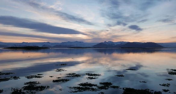 photo of view of Sunset at Höfn. Iceland.