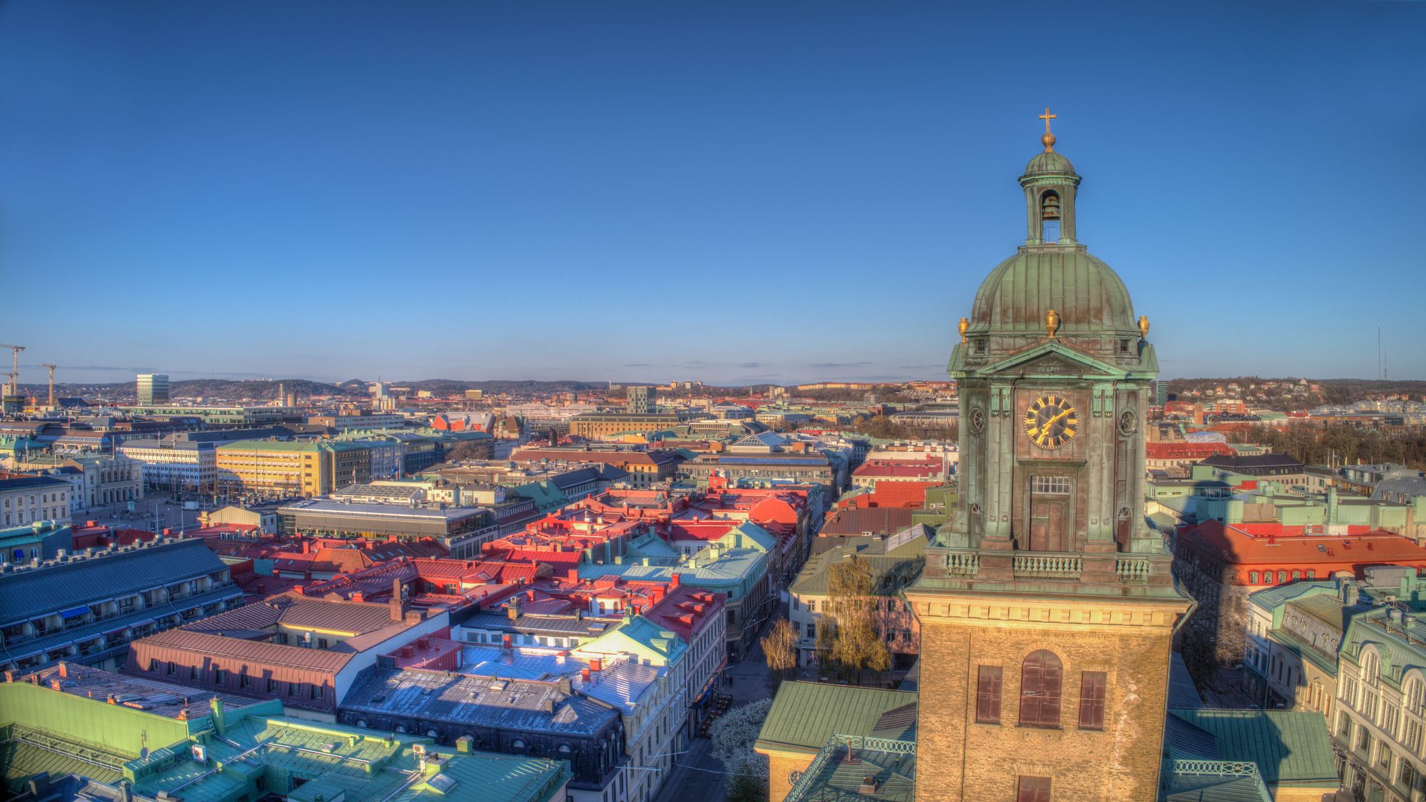 photo of aerial view of Gothenburg Cathedral in Gothenburg, Sweden.