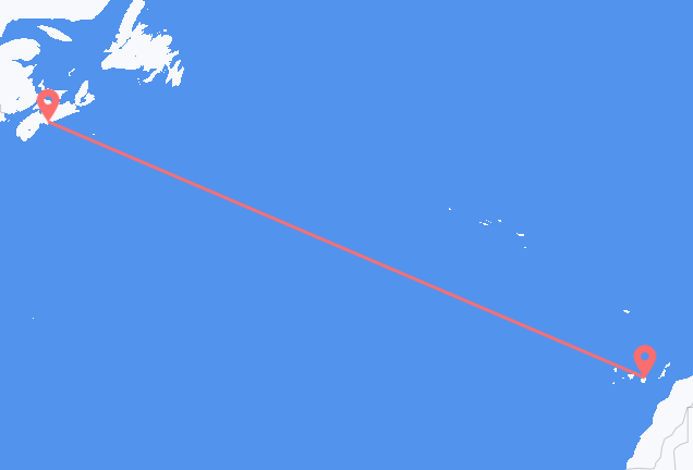 哈利法克斯 飞往 拉斯帕尔马斯