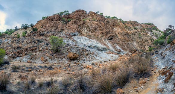 photo of  view of Photograph taken inside the volcano Sousaki in Attika, Greece. 80 kms from Athens.,Loutraki Greece.