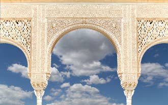 Granada, Andalusia,Spain Europe - Panoramic view of Alhambra.