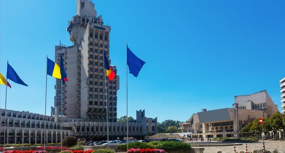 photo of view of Administrative Palace in Satu Mare is picturesque place in Romania.