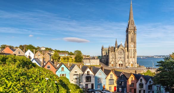 photo of view of Impression of the St. Colman's Cathedral in Cobh near Cork, Ireland.