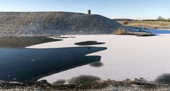 Photo of ruins of Riberhus Castle that is locate on Slotsbanken in Ribe, Denmark.
