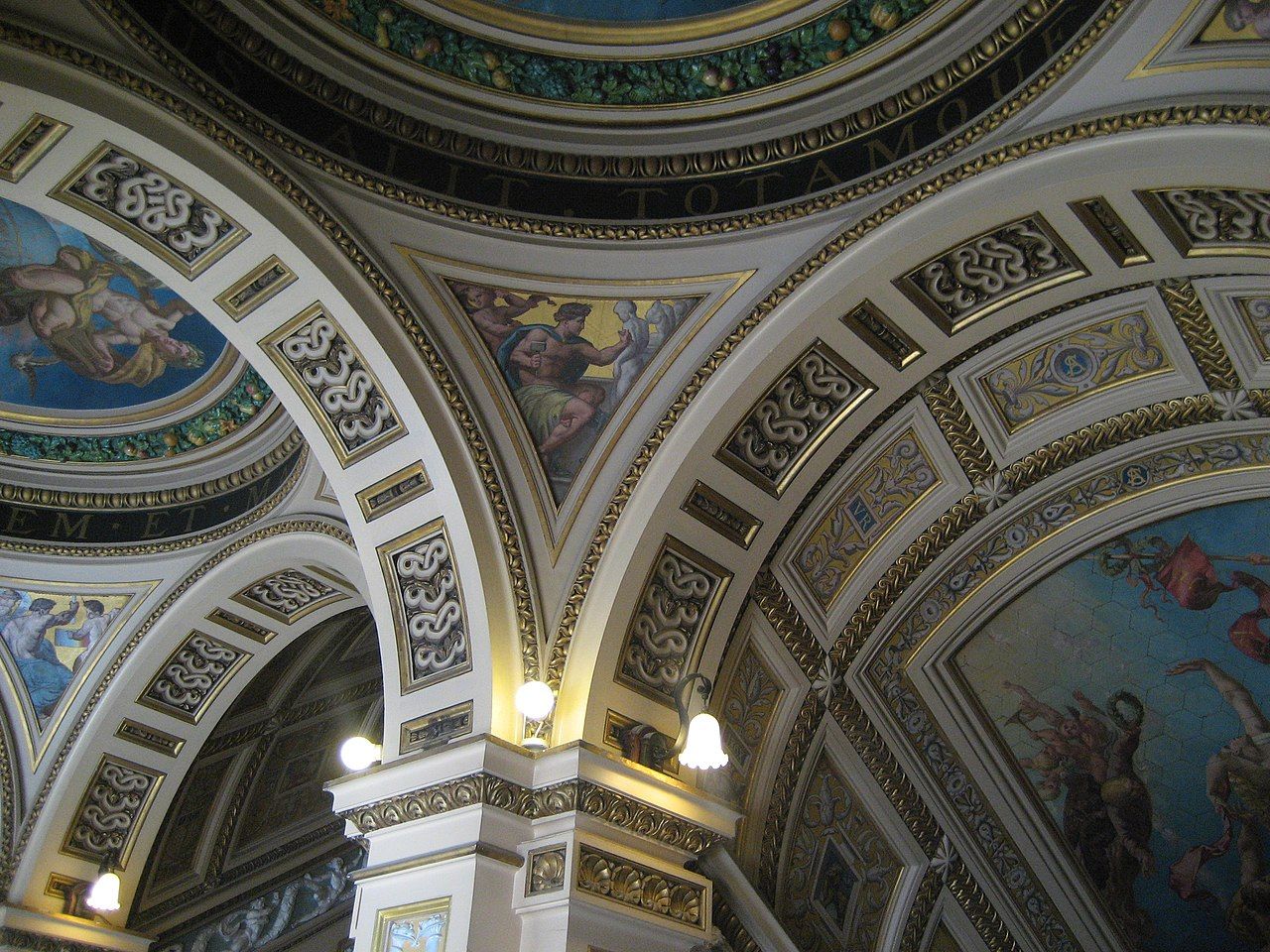 Photo of interior of Victoria and Albert Museum, London, England.
