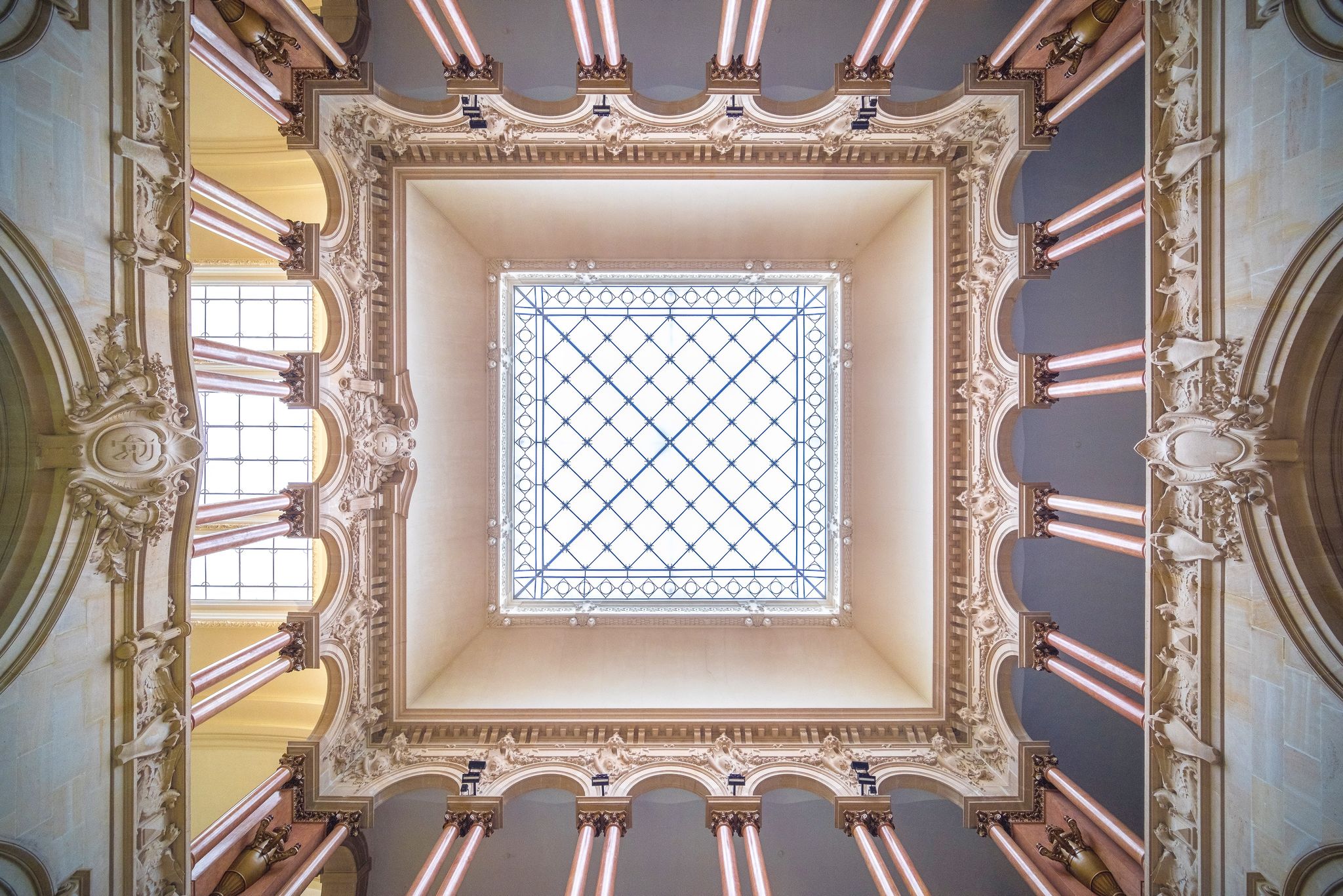photo of inside Palais de Rumine Lausanne lookup in Lausanne ,Switzerland.