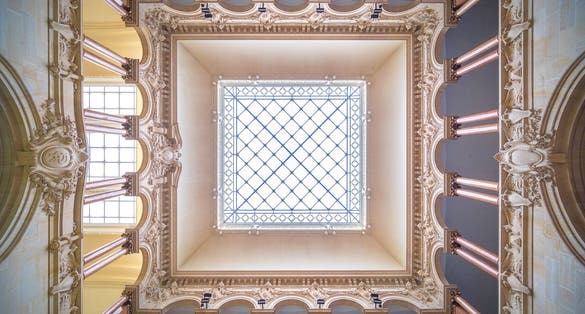 photo of inside Palais de Rumine Lausanne lookup in Lausanne ,Switzerland.