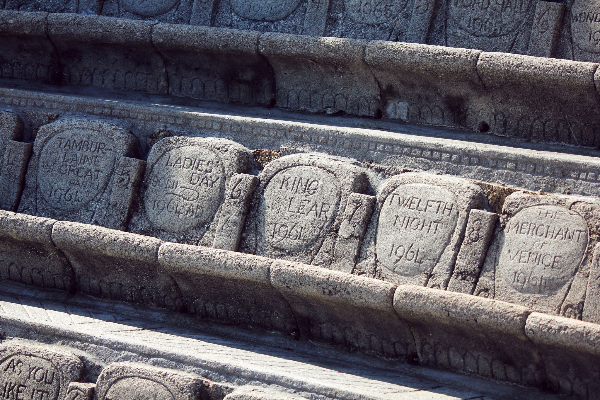 Photo of auditorium in The Minack Theater, Cornwall, England.