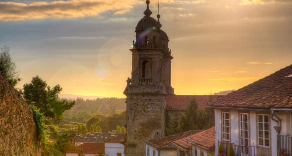 Photo of belltowers of the Monastery of St. Francis, Santiago de Compostela.