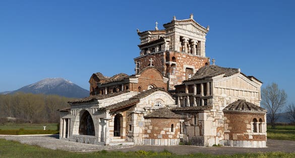 Photo of Temple of Agia Foteini near ancient Manteinia at Tripoli, Greece.