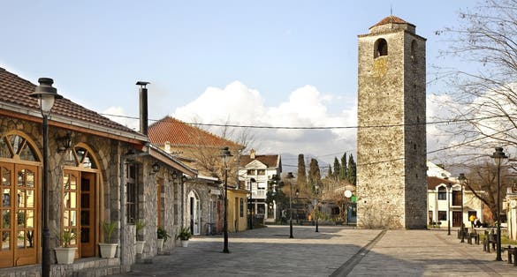 Photo of Ottoman clock tower in Podgorica, Montenegro.