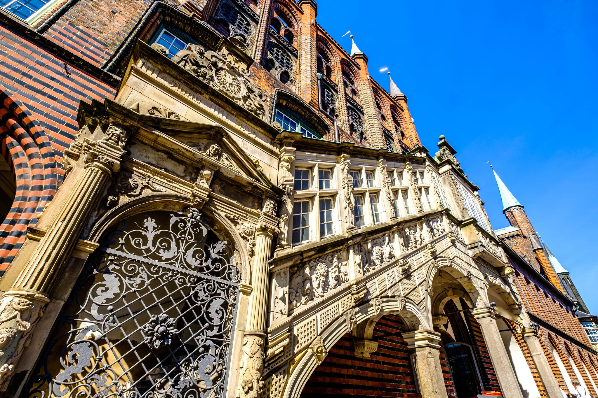 historic buildings at the old town of Lübeck - Germany