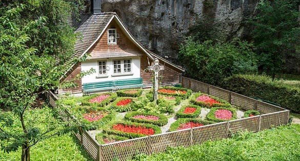 photo of St. Verena hermitage in Verena Gorge in Rüttenen, Switzerland.