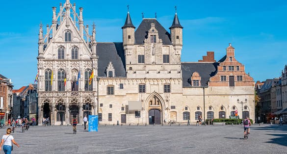Cityhall of Mechelen in Belgium on a sunny day