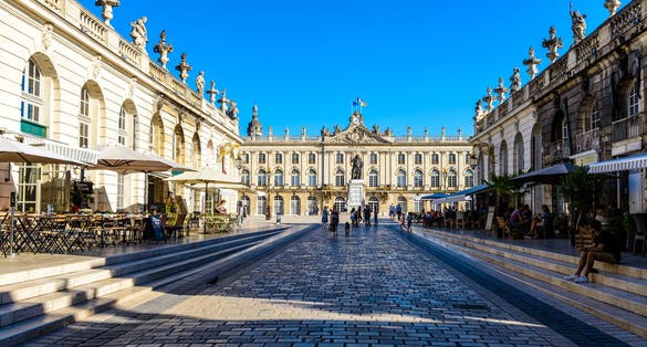 Photo of Stanislas place square, hotel de Ville in Nancy, Lorraine, France.