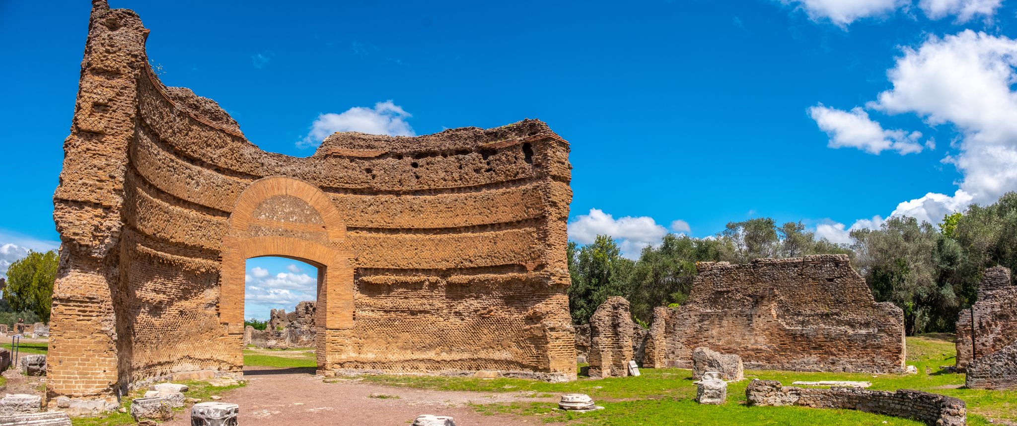 roman ruins Villa Adriana in Tivoli Rome - Lazio - Italy .