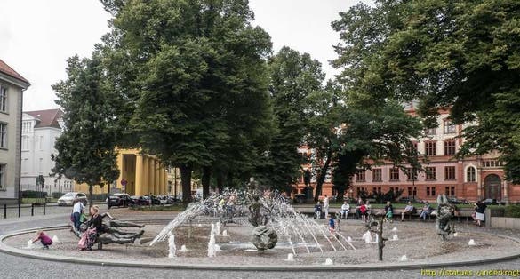 photo of view of Brunnen der Lebensfreude, Rostock, Germany/