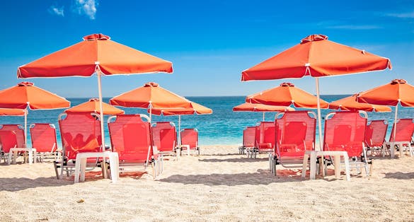 Photo of beautiful Valtos beach near Parga town of Syvota area in Greece.