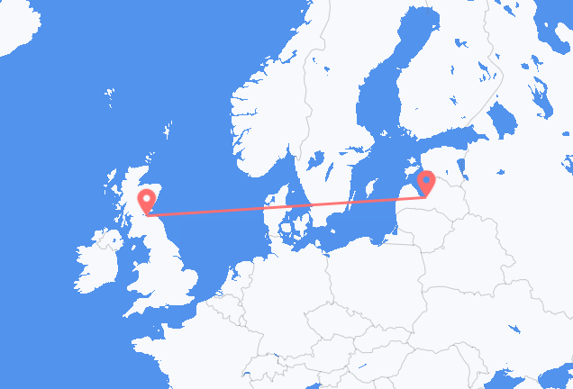 Riga to Edinburgh
