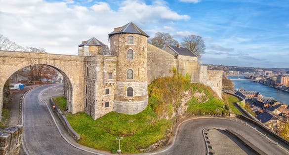 Photo of Historic Namur with citadel and river Meuse in Wallonia, Belgium.